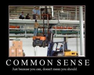common sense..